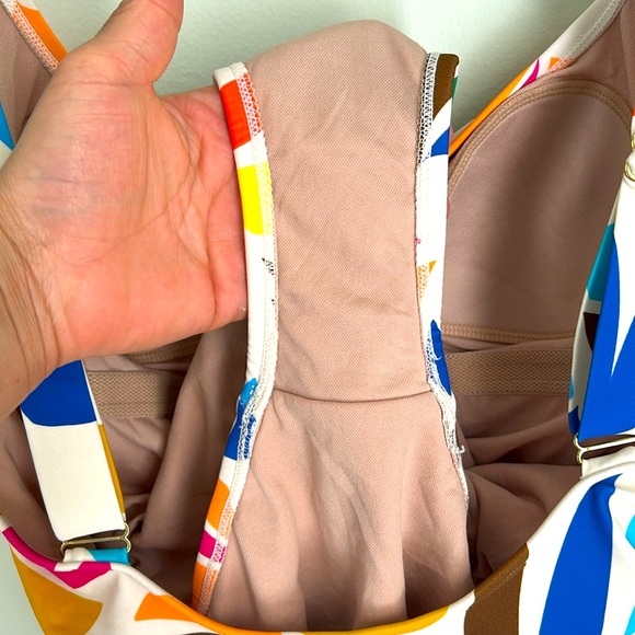 Tabitha Brown Colorful Botanical Leaf One Piece Swim Bathing Suit - Picture 11 of 11